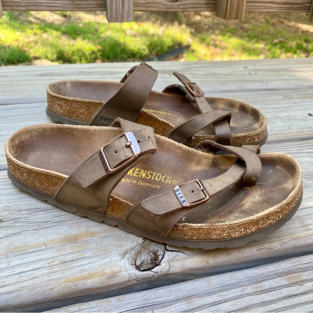 Birkenstock Mayari Sandal Size 37 Brown Leather Womens 6-6.5